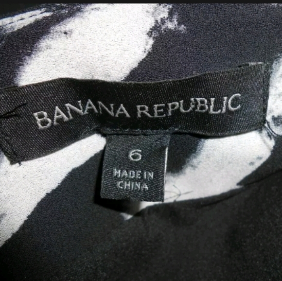 Banana Republic Sz 6 Black & Beige Artsy Skirt - Picture 8 of 8